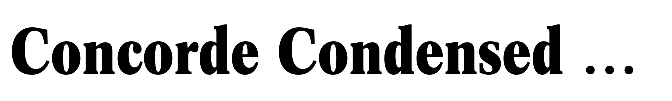 Concorde Condensed Bold